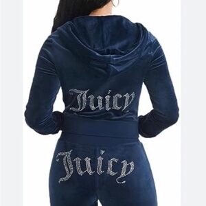 Juicy Couture NWT blue Atlantis Velour set Shorts Tracksuit